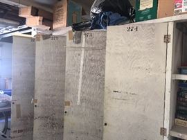 Large antique wooden lockers