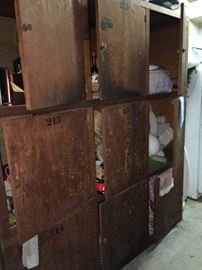Antique wooden lockers