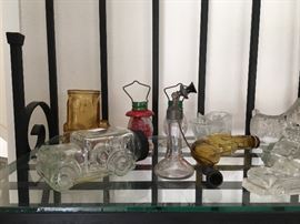 Antique candy bottle collection