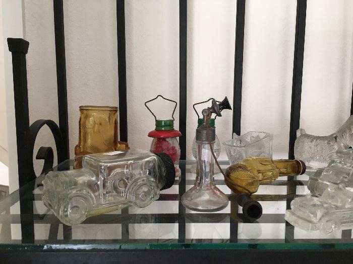 Antique candy bottle collection