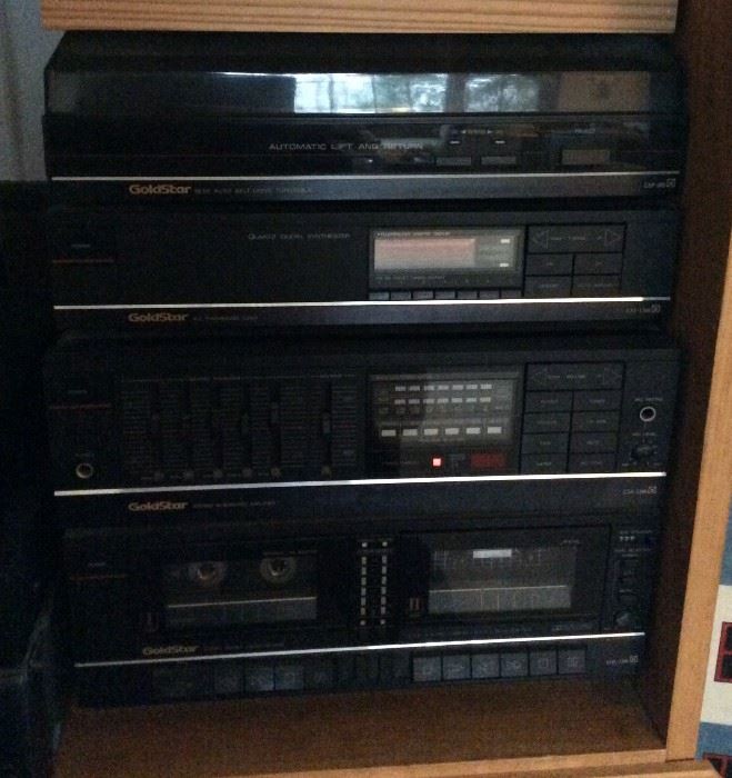 stereo equipment, not all is shown here