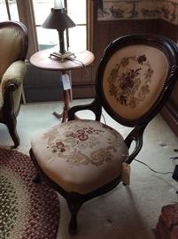 Victorian Lady's Chair with beautiful upholstery 