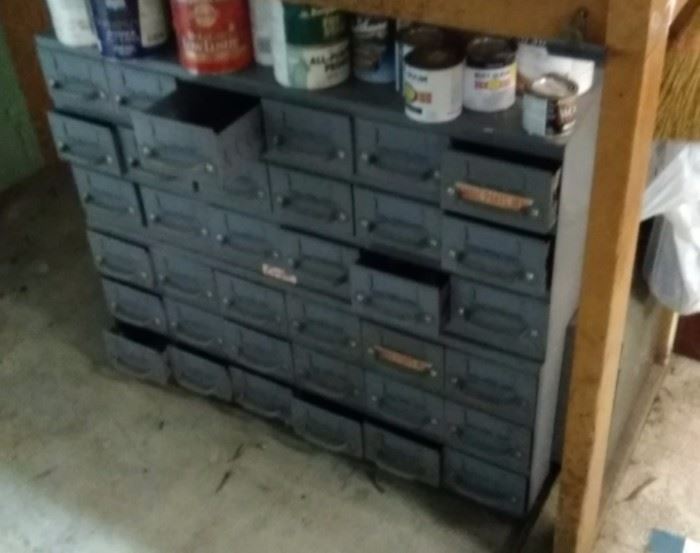 Metal drawers, two stacks shown here and priced per piece
