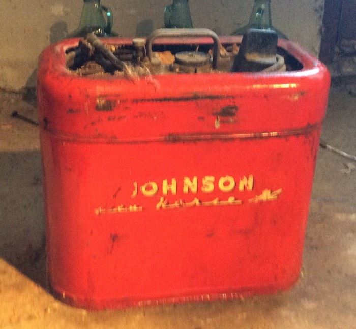 Vintage 1950's Johnson Outboard Motor Gas Can