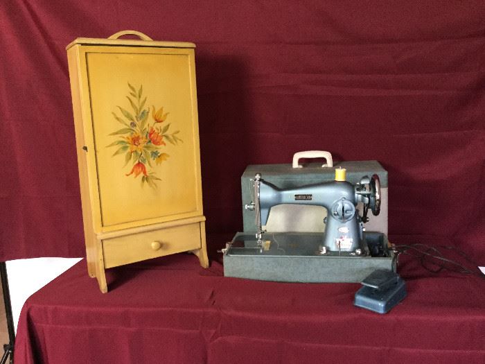 Vintage Sewing Cabinet and Machine https://www.ctbids.com/#!/description/share/6666