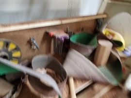 sanders and sander belts, hundreds of sanding pads and paper