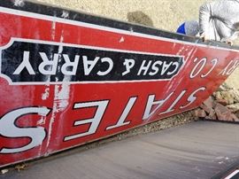 Old Metal signs over 6ft long