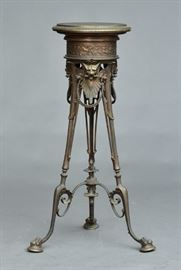 French Neoclassical Bronze Plant Stand             Bid on-line today through March 21st at www.fairfieldauction.com