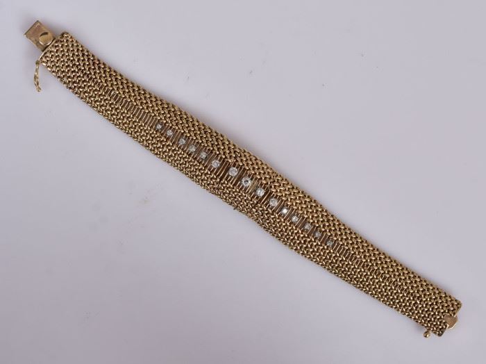 Cartier 14k Gold Diamond Ladies Wrist Watch             Bid on-line today through March 21st at www.fairfieldauction.com