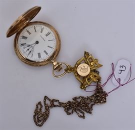 Waltham 14k Gold Ladies Pocket Watch             Bid on-line today through March 21st at www.fairfieldauction.com