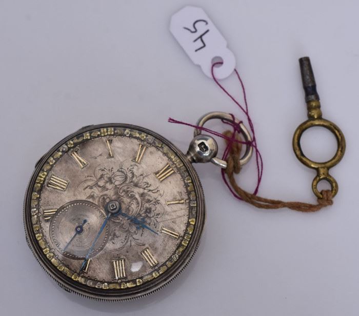 Continental Silver Pocket Watch             Bid on-line today through March 21st at www.fairfieldauction.com