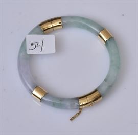 14k Gold Jade Bangle             Bid on-line today through March 21st at www.fairfieldauction.com