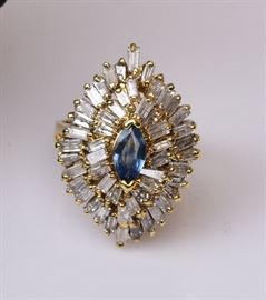 14k Gold Diamond Cocktail Ring             Bid on-line today through March 21st at www.fairfieldauction.com