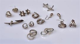 Tiffany & Co. Sterling Silver Earrings eight pairs, one signed Paloma Picasso
one signed Elsa Perretti together with
Paloma Picasso signed brooch
1.46 troy ounces             Bid on-line today through March 21st at www.fairfieldauction.com