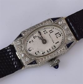 14k Gold Waltham Diamond Ladies Wrist Watch             Bid on-line today through March 21st at www.fairfieldauction.com