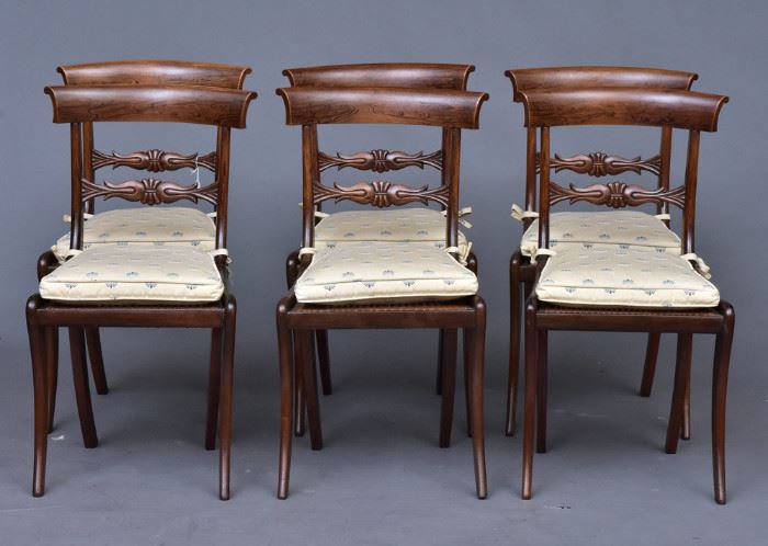 Set of Six Regency Style Chairs             Bid on-line today through March 21st at www.fairfieldauction.com