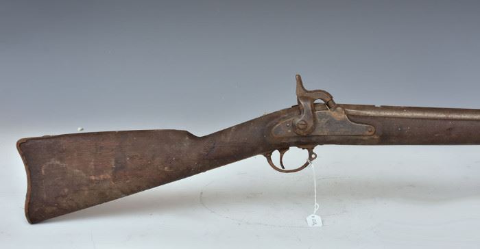 U.S. Springfield Musket  model 1864
barrel 40" overall 56" with added bayonet
stamped             Bid on-line today through March 21st at www.fairfieldauction.com