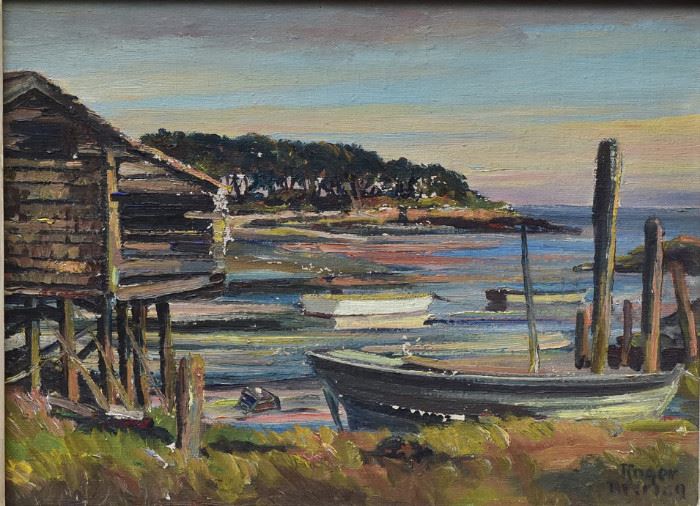 Roger Deering  Low Tide
12" x 16" oil on canvas
signed lower right             Bid on-line today through March 21st at www.fairfieldauction.com