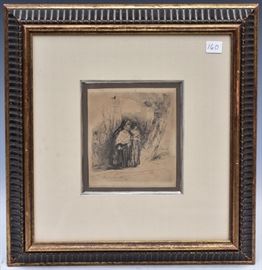 after Rembrandt Etching             Bid on-line today through March 21st at www.fairfieldauction.com