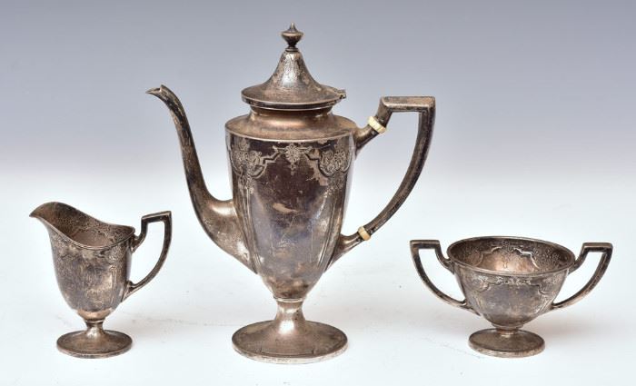 Sterling Silver Tea Set             Bid on-line today through March 21st at www.fairfieldauction.com