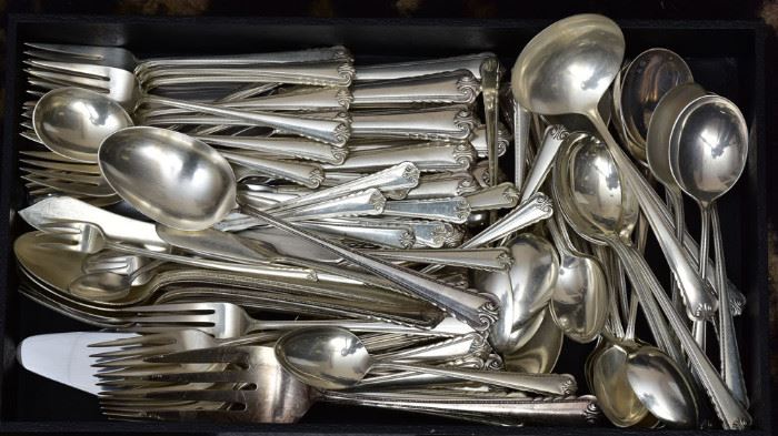 Rogers Sterling Silver Partial Set of Flatware             Bid on-line today through March 21st at www.fairfieldauction.com