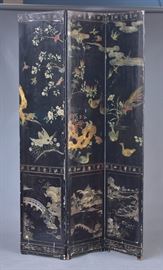 Chinese Three Panel Cormandel Screen             Bid on-line today through March 21st at www.fairfieldauction.com