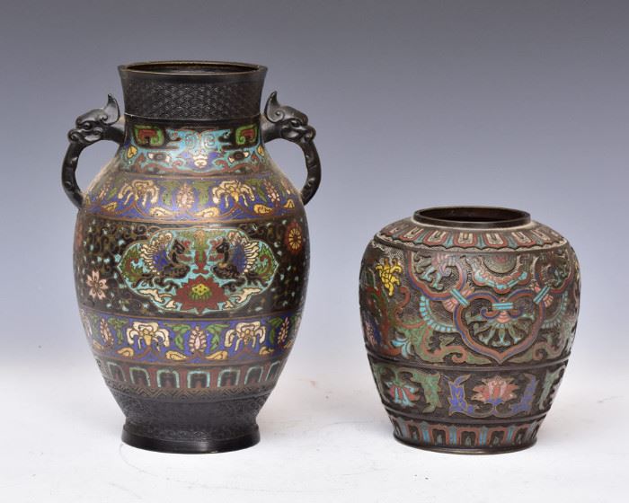 Two Chinese Cloisonne Vases             Bid on-line today through March 21st at www.fairfieldauction.com