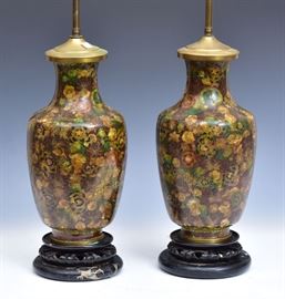 Pair Chinese Cloisonne Vases             Bid on-line today through March 21st at www.fairfieldauction.com
