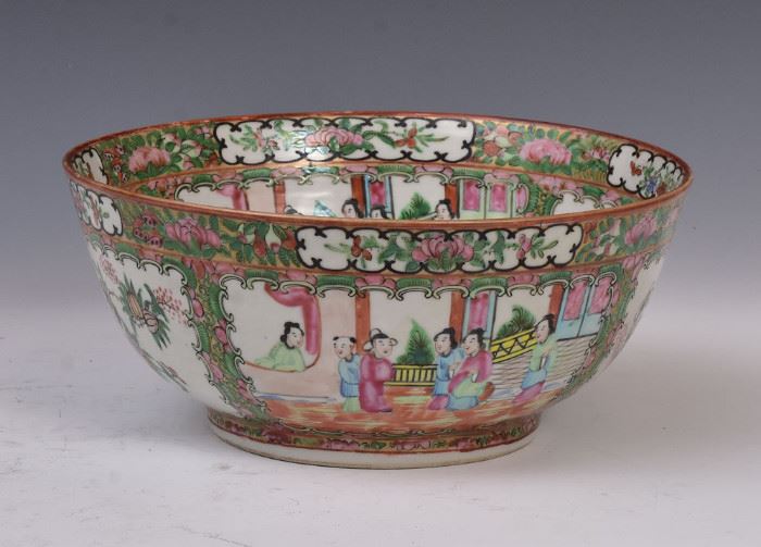 Rose Medallion Punch Bowl             Bid on-line today through March 21st at www.fairfieldauction.com