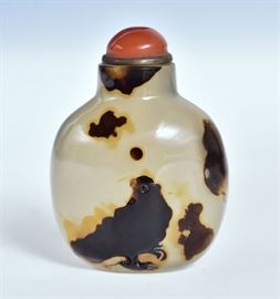 Chinese Shadow Agate Snuff Bottle             Bid on-line today through March 21st at www.fairfieldauction.com