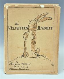 The Velveteen Rabbit by Margery Williams
published George H Doran Co. New York 
First American Edition             Bid on-line today through March 21st at www.fairfieldauction.com