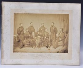 Sherman and His Generals Albumen Print 16" x 20" overall, signed Bersch
together with three albumen prints
all by G.N. Barnard, "Mission Ridge
Scene of Sherman's Attack" , "Ruins of the
R.R. Depot Charleston SC" and 
"Buen-Ventura Savanah GA"             Bid on-line today through March 21st at www.fairfieldauction.com