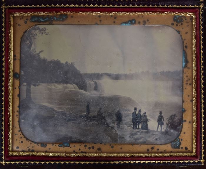 Half Plate Daguerreotype of Niagara Falls             Bid on-line today through March 21st at www.fairfieldauction.com