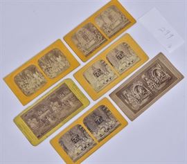 Six Stereoscopic Diableries Cards             Bid on-line today through March 21st at www.fairfieldauction.com