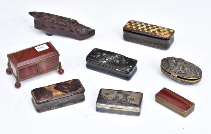 Group of Eight Small Boxes             Bid on-line today through March 21st at www.fairfieldauction.com