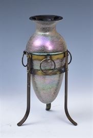 Bohemian Art Glass Amphora             Bid on-line today through March 21st at www.fairfieldauction.com