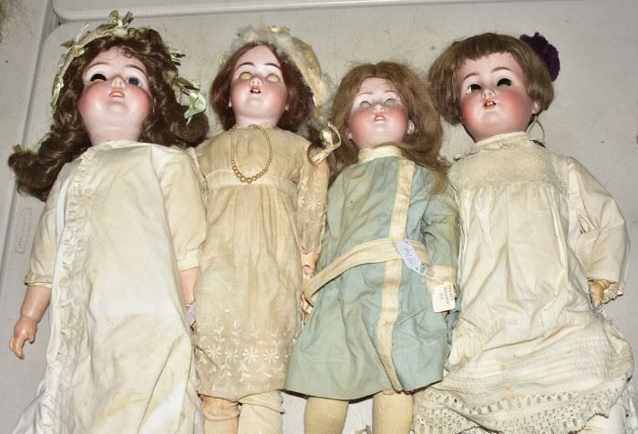 Over 100 German Bisque dolls             Bid on-line today through March 21st at www.fairfieldauction.com