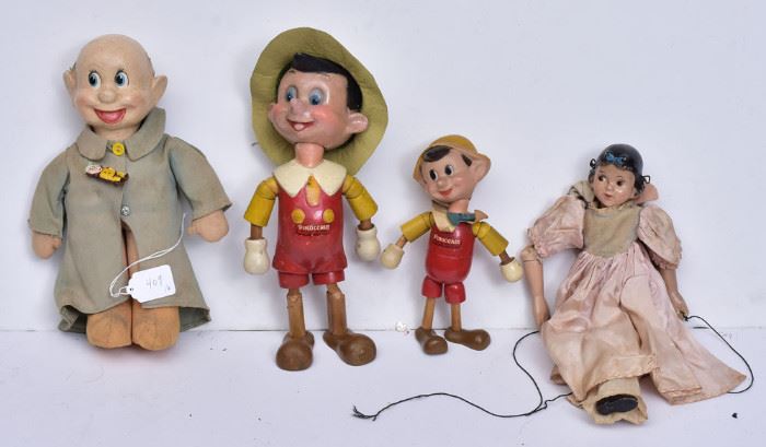 Disney puppets and dolls             Bid on-line today through March 21st at www.fairfieldauction.com