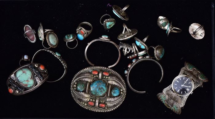 turquoise silver jewelry             Bid on-line today through March 21st at www.fairfieldauction.com