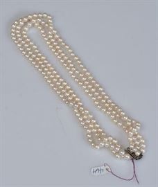 pearl necklace             Bid on-line today through March 21st at www.fairfieldauction.com