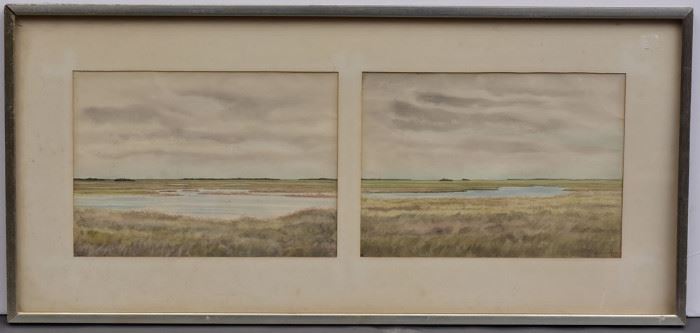  Samuel M Green
Marches of Glyan, Brunswick, Ga
duo landscapes , each 10" x 13 1/2" watercolor
signed lower right             Bid on-line today through March 21st at www.fairfieldauction.com