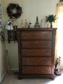 Oak Dresser, Figurines & More