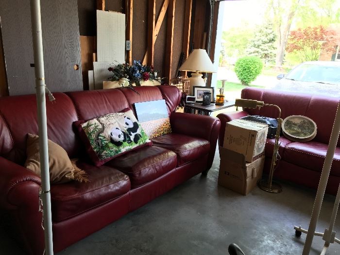 Leather Couch, Loveseat & More