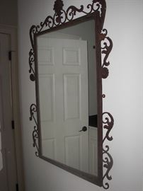wrought iron mirror