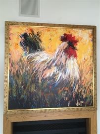 Large “Rooster” Painting by
Jeff Boutin