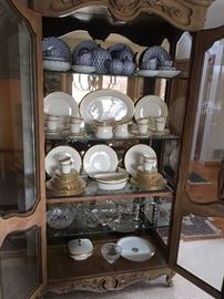 Russian Porcelain Dessert Set above a set of Lenox “Eternal”