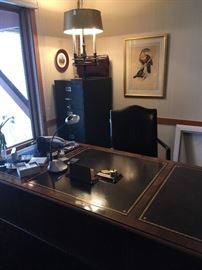 Baker Leather Top Desk