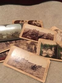 Group of 20 Stereoscope Cards including Franklin Roosevelt.