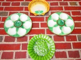 Majolica Oyster Plates