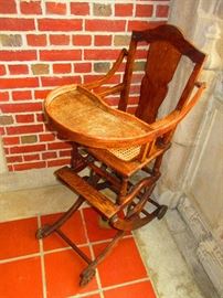 Antique Metamorphic High Chair